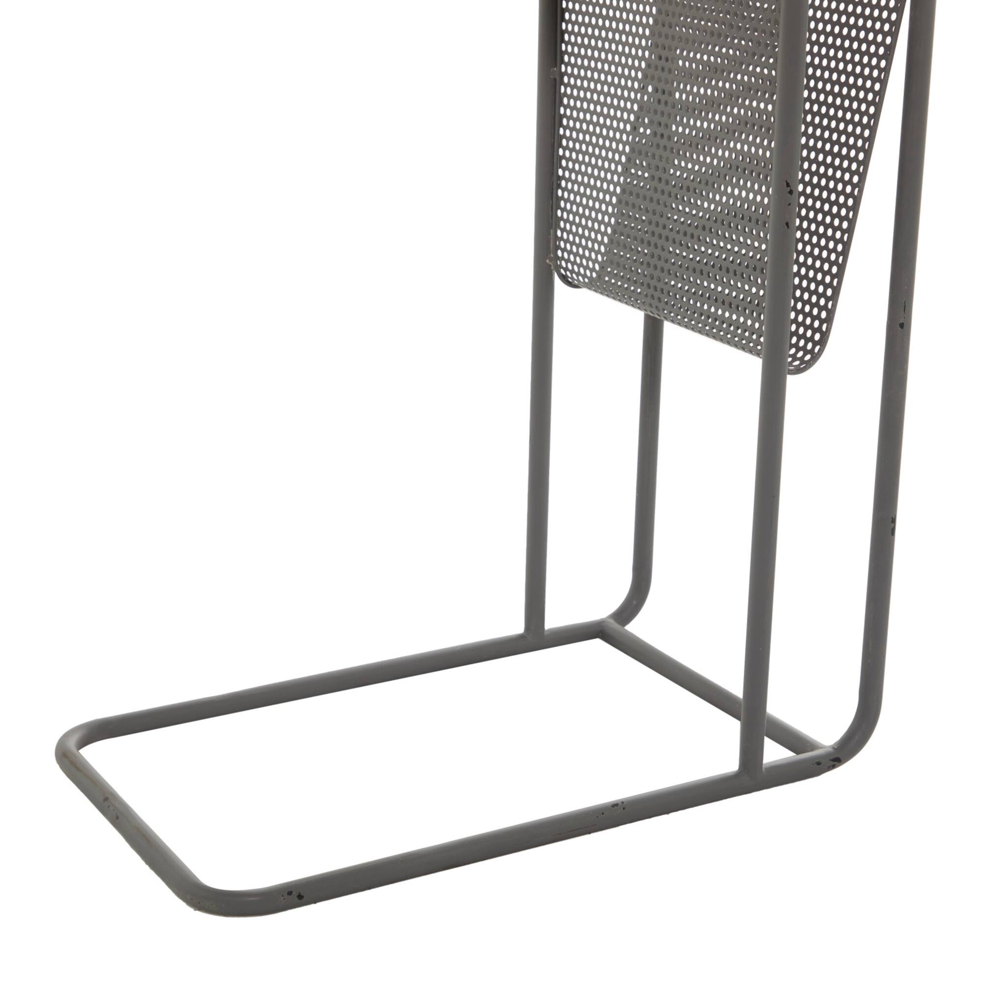 Black Metal Industrial Accent Table 25" x 20" x 12"